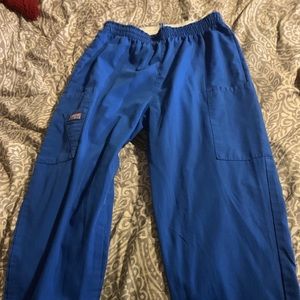 3 pair blue scrub pants